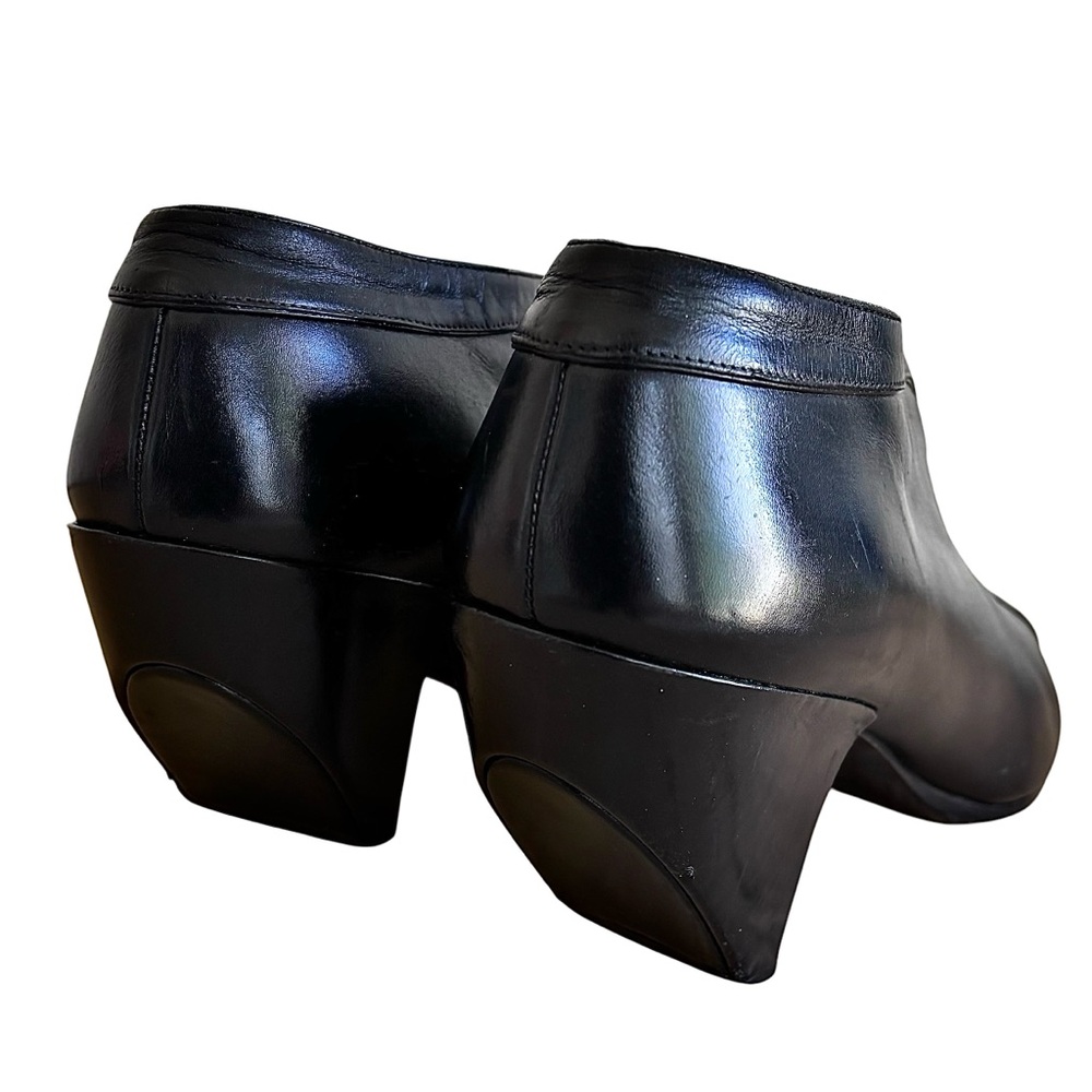 MARC JACOBS Black Leather Peep Toe Booties - Picture 10 of 14